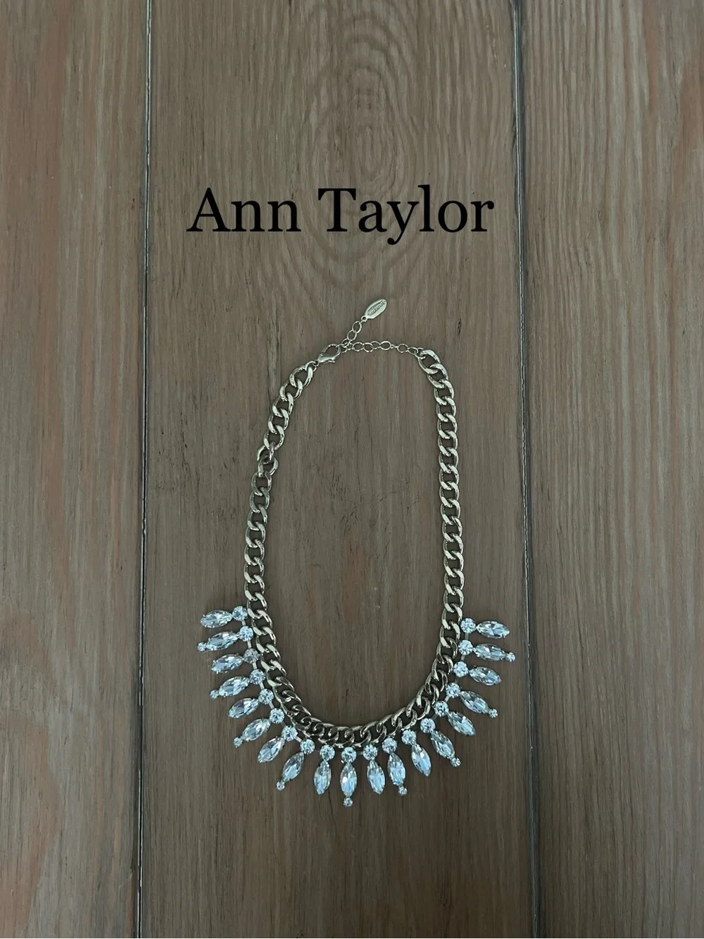 Ann Taylor Gold Crystal Necklace - Picture 1 of 1